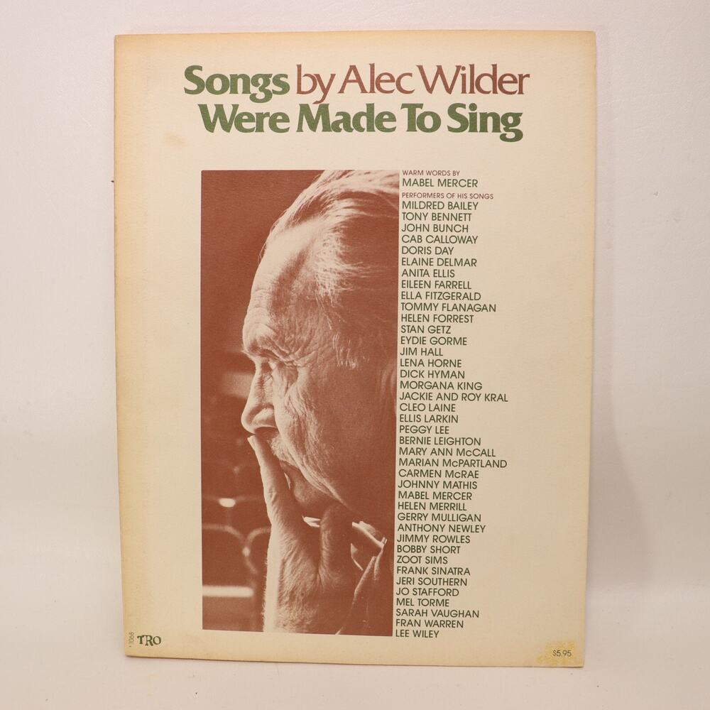 Vintage Songs Were Made To Sing Songbook Alec Wilder Paperback Ludlow Music 1976